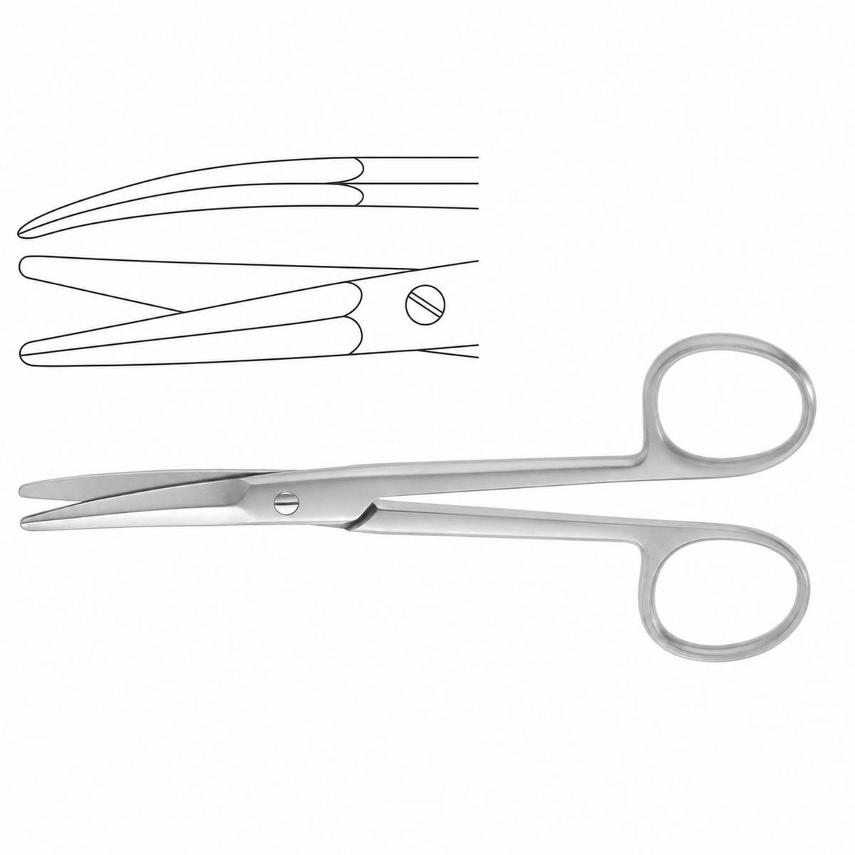Aufricht Nasal Scissors Curved